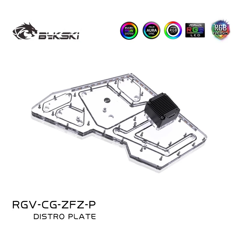 BYKSKI RGV-CG-ZFZ-P Acrylic Bo - Distro Plate Ddc Pump Combo recension och pris